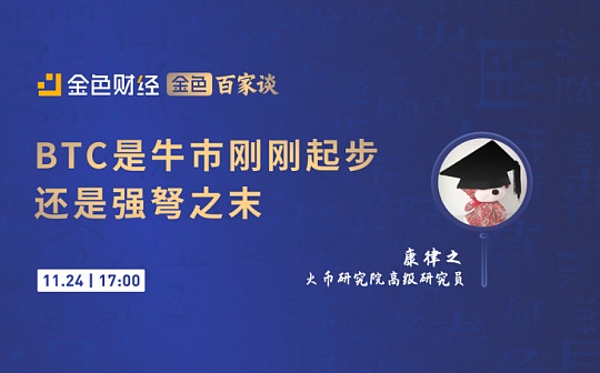 金色百家谈 | 火币研究院高级研究员康律之：二级市场决定BTC定价的筹码越来越少