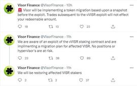 NFT:损失约820万美元，Visor Finance遭黑客攻击事件全解析_BYT