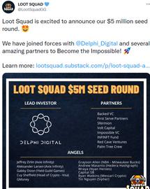 ESS:P2E游戏社区Loot Squad完成500万美元种子轮融资，Delphi Digital领投_TIC