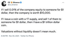 TOR:赵长鹏回应“成为华人首富”：没有流动性的估值意义不大_Asgard Finance