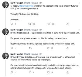 ISE:Bitwise撤回比特币期货ETF申请，将继续申请现货比特币ETF_DOGETF币