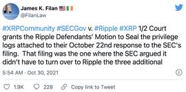 PPL:法院批准Ripple关于密封SEC诉讼案相关文件的动议_Ripple Alpha
