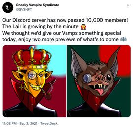 BAYC:无聊猿高攀不起？BAYC艺术家团队推出吸血鬼项目Sneaky Vampire Syndicate_NFTNetwork