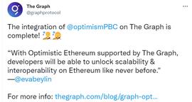 ETHER:The Graph宣布集成以太坊二层扩容方案Optimism，将为开发者提供索引和查询服务_The Troller Coin