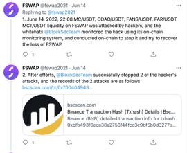 BLOCKS:BlockSec成功拦截针对FSWAP的黑客攻击-ODAILY_LOC