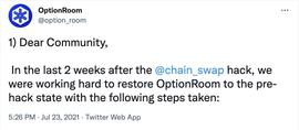 OPT:OptionRoom：旧市场已禁用，新市场将在48小时内上线_OPTIMUSAI