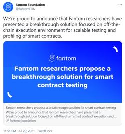 HOO:智能合约平台 Fantom 研究人员提出智能合约链下执行和测试解决方案_SHIBIN币