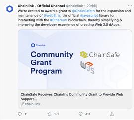 区块链:ChainSafe获Chainlink资助，将维护和更新web3.js库_Blockchain Valley Virtual
