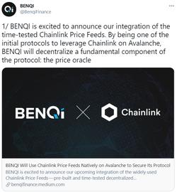 INK:流动性市场协议BENQI宣布与Chainlink达成合作_CHA
