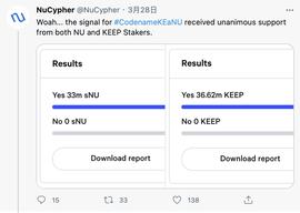NuCypher:NuCypher 与 Keep Network 合并意向的初步提案已通过_NODE