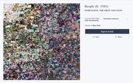 数字艺术:100美元起拍4.5亿人民币成交，佳士得首次拍卖NFT艺术创纪录！_future币区块链