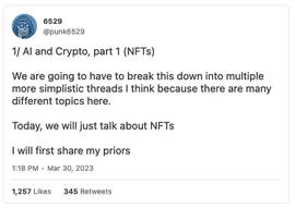 CRYPT:浅思：AI 爆发对创作者和 NFT 的影响_CryptoDash Token