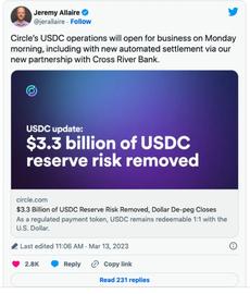 稳定币:USDC的“脱锚”是稳定币稳定性的终结吗？_usdc币圈最新消息