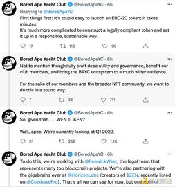 区块链:金色前哨 | NFT 项目 Bored Ape Yacht Club 拟于 2022 年第一季度推出代币 或进军DeFi_Peachfolio