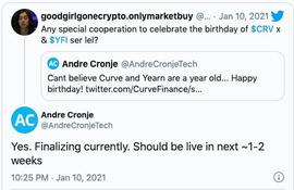 EFI:Andre Cronje：Yearn与Curve正在合作，成果未来2周内上线_DAI