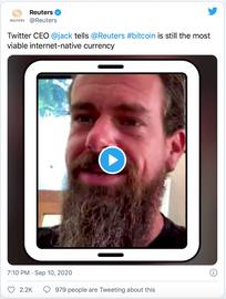 比特币:推特CEO Jack Dorsey：比特币是互联网的“原生货币”，要想成功就必须更加直观_ORS
