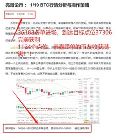 数字货币:亮哥论币：01/19 比特币精准布局 多单斩获1124个点位_BTCE币