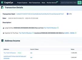 ETH:安全团队：分布式资本合伙人沈波此前上千万美元被盗资金发生转移_htt币局