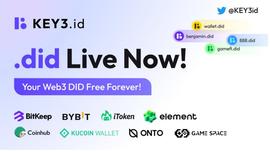 WALL:DID 应用 KEY3.id 今日上线，并与 BitKeep 等8家机构达成合作_DIDP