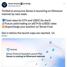 ANC:固定利率收益及交易协议 Sense Finance 将于下周上线以太坊主网_SEN