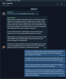 NCE:Alameda：如果问题得不到解决，将联合币安等交易所下架Reef_NAN