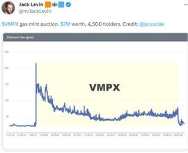 MPX:VMPX引发以太坊Gas War惹争议，现已跌破发行价_VMPX