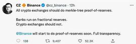 FTX:CEX纷纷宣布进行100%储备 默克尔树如何证明_BitMEX