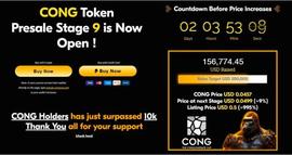NGL:爆炸性货币：CONG 代币预售第 9 阶段在3天内就达到了15万美元_API