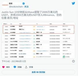 BNB:孙宇晨向币安转账 2000 万美元，BNB 崩盘引起关注_SUN