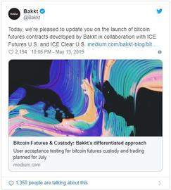 KKT:突发：Bakkt CEO宣布将于7月测试比特币期货交易_Internxt