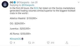 FAN:OG粉丝代币开放交易，首日交易量比肩尤文图斯_TOK