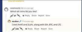 CUB:NBA独行侠队老板马克·库班：我持有Aave、Sushi、BTC、ETH和LTC_BAN