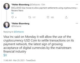 ISA:支付巨头Visa允许加密货币USDC结算、支持比特币交易还有多远?_手机可以安装Unisat钱包嘛