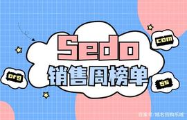 COM:Sedo销售周榜单，Fundom.com以$15,000美元成交价领跑_APL
