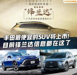TRIB:丰田最便宜的SUV将上市！目前锋兰达信息都在这了_TRIBEX