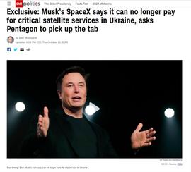 SPA:马斯克的公司：要“星链”继续服务乌克兰，美国防部得付钱_SpaceX Floki