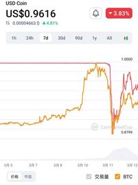 USD:USDC 一度与美元相去甚远_USD