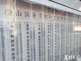 :一幸福币=一块钱，齐李村诚信积分可以“提现”_
