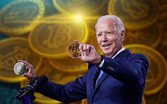 Worldcoin:为比特币打广告？拜登晒加密社区“激光眼”标志图案咖啡杯_ORB